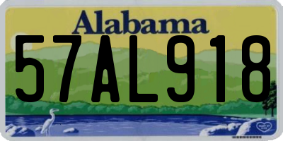 AL license plate 57AL918