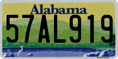 AL license plate 57AL919
