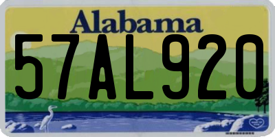 AL license plate 57AL920