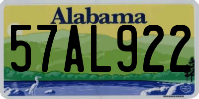 AL license plate 57AL922