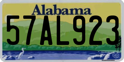 AL license plate 57AL923