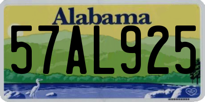 AL license plate 57AL925