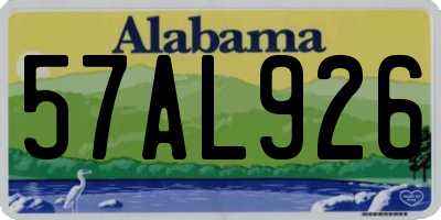 AL license plate 57AL926