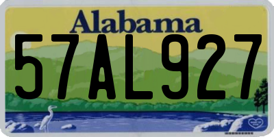 AL license plate 57AL927