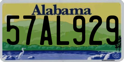 AL license plate 57AL929