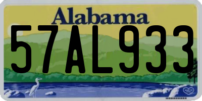 AL license plate 57AL933