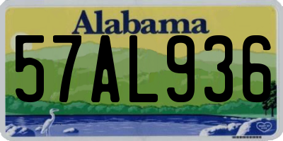 AL license plate 57AL936