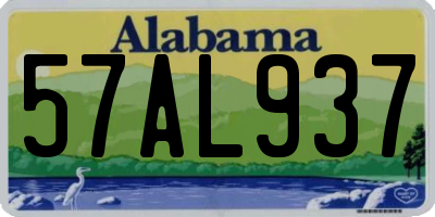 AL license plate 57AL937