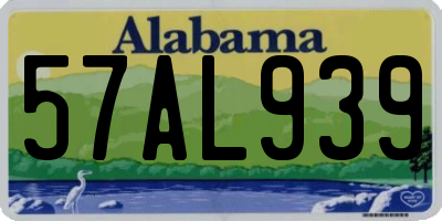 AL license plate 57AL939