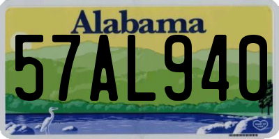 AL license plate 57AL940