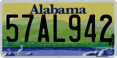 AL license plate 57AL942