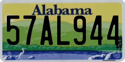 AL license plate 57AL944