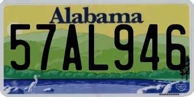 AL license plate 57AL946