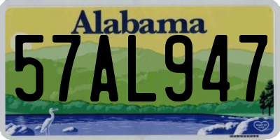 AL license plate 57AL947