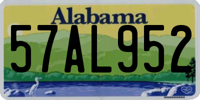 AL license plate 57AL952