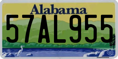 AL license plate 57AL955