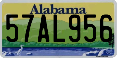 AL license plate 57AL956