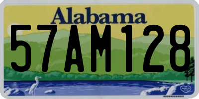 AL license plate 57AM128
