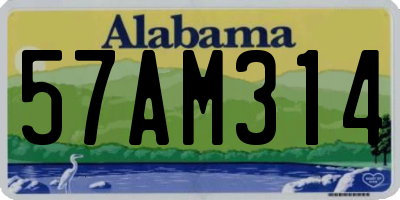 AL license plate 57AM314
