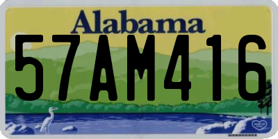 AL license plate 57AM416