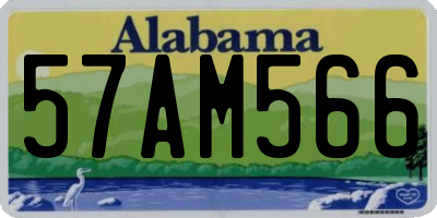 AL license plate 57AM566