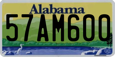 AL license plate 57AM600