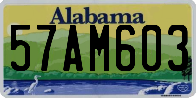 AL license plate 57AM603