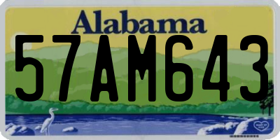 AL license plate 57AM643