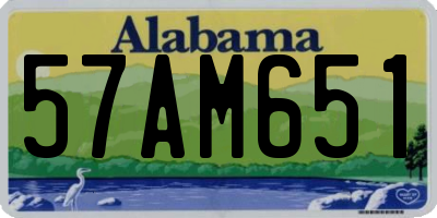 AL license plate 57AM651