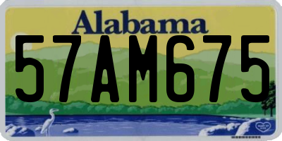 AL license plate 57AM675