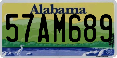 AL license plate 57AM689