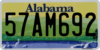 AL license plate 57AM692