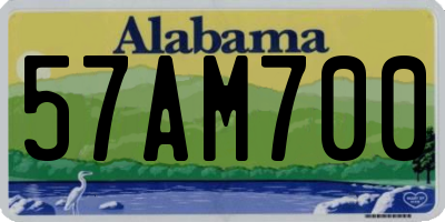 AL license plate 57AM700