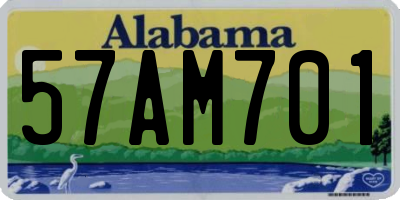 AL license plate 57AM701