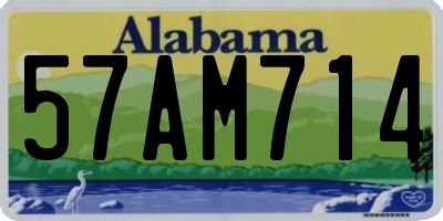 AL license plate 57AM714