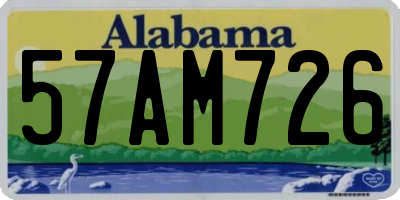 AL license plate 57AM726