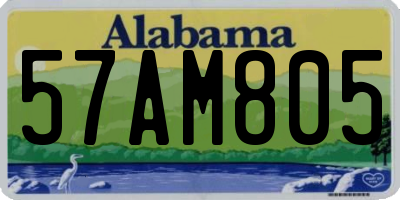 AL license plate 57AM805