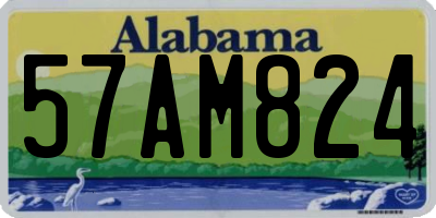 AL license plate 57AM824