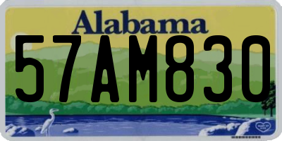 AL license plate 57AM830