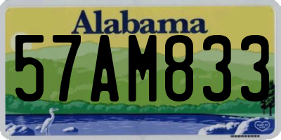AL license plate 57AM833