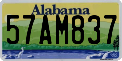 AL license plate 57AM837
