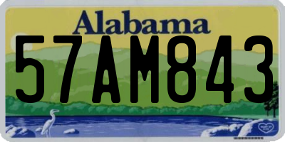 AL license plate 57AM843