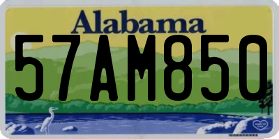 AL license plate 57AM850