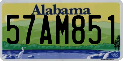 AL license plate 57AM851