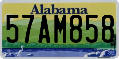 AL license plate 57AM858