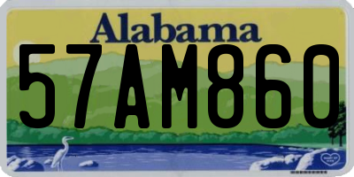 AL license plate 57AM860