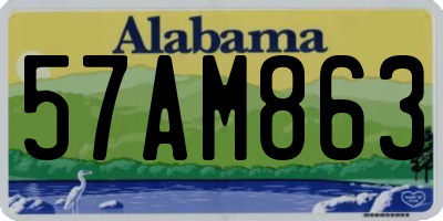 AL license plate 57AM863
