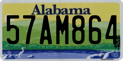 AL license plate 57AM864