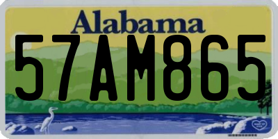 AL license plate 57AM865
