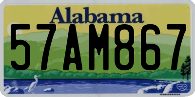 AL license plate 57AM867